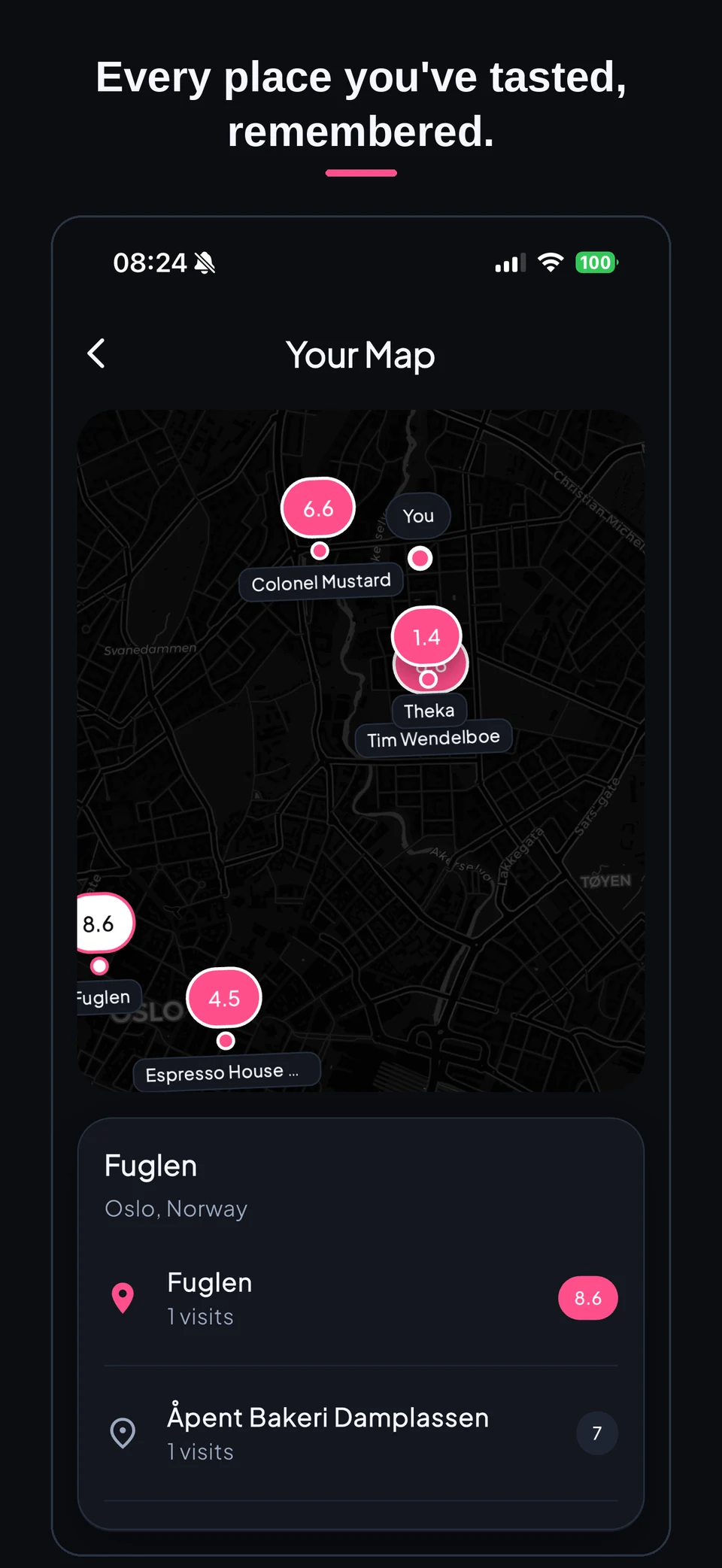 Your personal food map